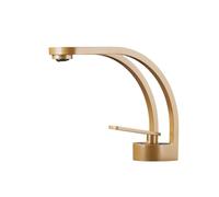 Rubinetto Lavello Cucina, Rubinetto for lavabo creativo tutto in rame, WC del bagno sotto il rubinetto for lavabo, rubinetto for acqua calda e fredda cromato bianco(Gold)