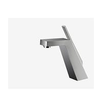 Rubinetto Lavello Cucina, Rubinetto nero/cromio a faccia singola a manico singolo tappeti for lavello montato a ponte freddo e mixer caldo for i rubinetti della gru da bagno(Chrome)