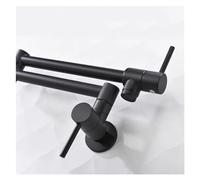 Rubinetto Lavello Cucina, Rubinetto riempitivo for pentola in ottone da cucina, rubinetto pieghevole a parete, for lavabo monoforo freddo in oro rosa(Noir)