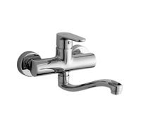 Rubinetto lavello e lavanderia Paffoni Green a muro in ottone cromo