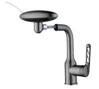 Rubinetto Lavello | Rubinetto Bagno Monocomando con Scolmatore Pop-Up,Design del Beccuccio Antigoccia con Rotazione 360° e 4 Modalità per Lavanderia, Camper, Bagno, Doccia