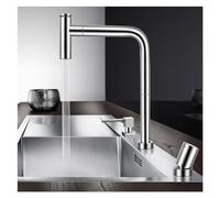 Rubinetto matte nero a 360 ° gradi a rubinetto lavello cucina rubinetto 304 interruttore indipendente in acciaio inossidabile calda e fredda (colore: nero) LWX