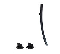 Rubinetto, Matte nero Bagno rubinetto rubinetto Cascata Miscelatore da bagno Tap Single Lever Single Lever Rubinetto for lavabo a muro(Matte Black B)