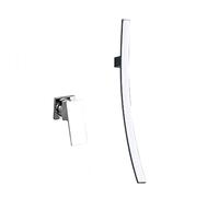 Rubinetto, Matte nero Bagno rubinetto rubinetto Cascata Miscelatore da bagno Tap Single Lever Single Lever Rubinetto for lavabo a muro(C)