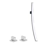 Rubinetto, Matte nero Bagno rubinetto rubinetto Cascata Miscelatore da bagno Tap Single Lever Single Lever Rubinetto for lavabo a muro(I)