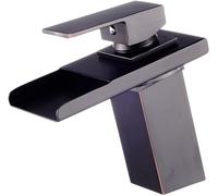 Rubinetto miscelatore a cascata con LED che cambia colore antico, rubinetto da cucina caldo e freddo, con vano batteria e effetto luce a tre colori