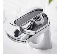Rubinetto miscelatore a cascata in ottone, monocomando, montaggio su piano | Cartuccia a disco in ceramica, aeratore a prova di schizzi, vasche sottolavello, guardaroba o WC, coda flessibile