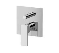 Rubinetto miscelatore ad incasso rebel a 2 vie per vasca doccia cromo con piastr