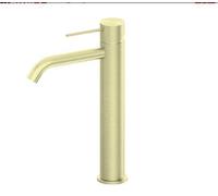 Rubinetto miscelatore alto ottone brunito oro beccuccio lungo sottile attacco...