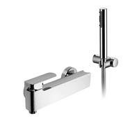 Rubinetto miscelatore bagno doccia moderno con supporto doccetta Mis cromo