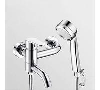 Rubinetto miscelatore cromato per vasca da bagno in ottone monocomando con attacco doccia e tubo flessibile rubinetto multifunzionale per docce e vasche da bagno moderne