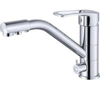 Rubinetto miscelatore da cucina a 3 vie, con filtro per l'acqua potabile, girevole a 360°, rubinetto a tre flussi, per lavello di alta qualità, per cucina domestica, facile installazione, design