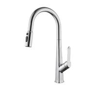 Rubinetto miscelatore da cucina con doccetta estraibile, girevole a 360° | Miscelatore da cucina con doccetta estraibile e rotazione a 360° per erogare acqua in qualsiasi cucina