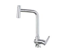 Rubinetto Miscelatore Doccetta Estraibile Tutto Rame Cromato for Lavello Calda E Fredda Monocomando Telescopico Universale Girevole 2 Rubinetto-Cromo A
