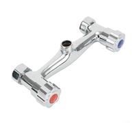 Rubinetto miscelatore doccia cromato con doppia uscita per bagno britannico - corpo in ottone, struttura in rame, design rubinetto doccia bar, compatibile con termostatico