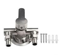 Rubinetto miscelatore doccia in acciaio inox 304 a parete per bagno con cartuccia a disco in ceramica Regolazione acqua calda fredda filettatura G1/2 pollice Comoda maniglia usura Re