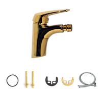 RUBINETTO MISCELATORE DORATO ORO CASA BAGNO BIDET LAVANDINO KIT MONTAGGIO 7189