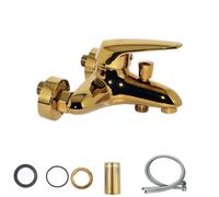 RUBINETTO MISCELATORE DORATO ORO CASA VASCA LAVABO LAVANDINO KIT MONTAGGIO 7182