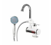 RUBINETTO MISCELATORE ELETTRICO SPINA CALDAIA ACQUA CALDA CON DISPLAY E DOCCETTA