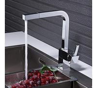 Rubinetto Miscelatore Estraibile Rubinetto da Cucina Quadrato Miscelatore da Cucina in Ottone Rubinetto Lavello Miscelatore Rubinetti da Cucina Rubinetto da Cucina Estraibile, Lavello Vaso D
