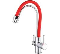 Rubinetto Miscelatore Flessibile Con Tubo In Silicone Doccetta Estraibile Canale Acqua Potabile Diretto Portata Indipendente(1)