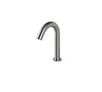 Rubinetto miscelatore for lavabo da appoggio con sensore automatico elettronico in nichel spazzolato, senza contatto, a mani libere, 33 cm(Black 24.5cm)