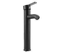 Rubinetto miscelatore in acciaio inox nero opaco, resistente alle perdite, per lavabo caldo e freddo, moderno miscelatore monocomando per lavabo con soffietto morbido
