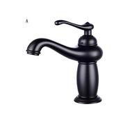 Rubinetto miscelatore in ottone anticato, stile europeo, rubinetto per lavabo da bagno, struttura in rame, acqua calda e fredda sopra il bancone, elegante finitura nera spazzolata