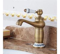 Rubinetto miscelatore in ottone antico Rubinetto per lavabo da bagno in stile europeo Rubinetto per lavabo in rame nero spazzolato rubinetto per acqua calda e fredda sopra i rubinetti del lavabo della