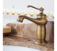 Rubinetto miscelatore in ottone antico stile europeo rubinetto da bagno in rame nero spazzolato rubinetto per lavello miscelatore acqua calda e fredda per cucina e lavabo elegante finitura bronzo