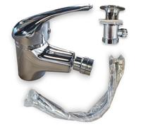 Rubinetto miscelatore in ottone cromato con piletta e tubi flessibili Agliaia