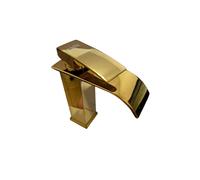 Rubinetto miscelatore lavabo bagno a cascata con piletta effetto oro Art.79565