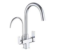 Rubinetto miscelatore lavello da cucina a 3 vie Rubinetto filtro acqua 3 in 1 Acqua potabile diretta in ottone Acqua calda e fredda Rubinetto cucina tre in uno Rubinetto filtro cromato caldo e freddo
