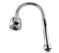 Rubinetto miscelatore moderno per lavello da cucina, struttura in acciaio inossidabile di lunga durata, flusso d'acqua a due modalità, design rotante per una facile pulizia, argento, lunghezza 480 mm