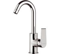 Rubinetto Miscelatore Monocomando Alto Girevole Lavabo in Ottone Mariani Artic Cromato