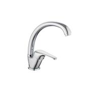 Rubinetto Miscelatore Monocomando Cromato Per Lavello con Canna Alta Snodata Serie BLU 2.0