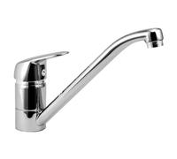 Rubinetto miscelatore monocomando cromato per lavello con canna bassa EURORAMA