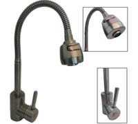 RUBINETTO MISCELATORE MONOCOMANDO CUCINA LAVELLO LAVABO CON DOCCETTA SATINATO