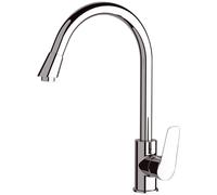 Rubinetto Miscelatore Monocomando Girevole Lavello Alto in Ottone Mariani Essenza Cromato