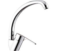 Rubinetto Miscelatore Monocomando Girevole Lavello Alto in Ottone Mariani Vela Cromato