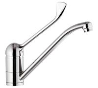 Rubinetto Miscelatore Monocomando Girevole Lavello con Leva Clinica in Ottone Mariani Epic Cromato