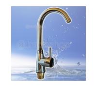 RUBINETTO MISCELATORE MONOCOMANDO LAVABO LAVELLO BAGNO CUCINA ACCIAIO CROMATO V3