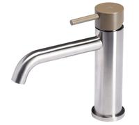 Rubinetto Miscelatore Monocomando Lavabo senza Scarico in Acciaio Inox Satinato