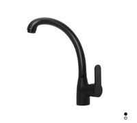 Rubinetto Miscelatore Monocomando Lavello Bocca Alta Serie Dh Nero Opaco