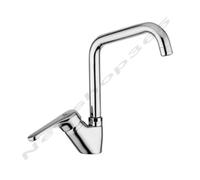 Miscelatore monocomando cromato per lavello con canna alta pegaso 3/8" PAFFONI