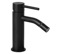 Rubinetto miscelatore monocomando per bidet serie light nero opaco Scarico 1...