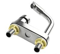 Rubinetto miscelatore monocomando per lavabo in acciaio inox, rubinetto per acqua calda e fredda, per lavabo da bagno, design moderno, finitura cromata standard UK