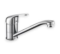 Rubinetto miscelatore monocomando per lavello bagno in ottone cromato