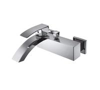 Rubinetto Miscelatore Monocomando per Vasca da Parete in Ottone Riga Cromato