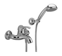 Rubinetto miscelatore monocomando vasca esterno con doccia serie flavia C/at...